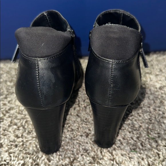 Alfani Black Ankle Booties with  double Zipper Detail - Picture 7 of 12